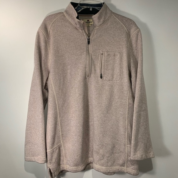 Mens Woolrich Angler Pullover Jacket oatmeal L - Picture 1 of 8